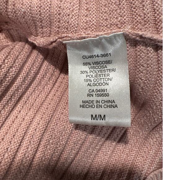 Hilary Radley Pink V Neck Sweater Women's Size Medium - Picture 6 of 6